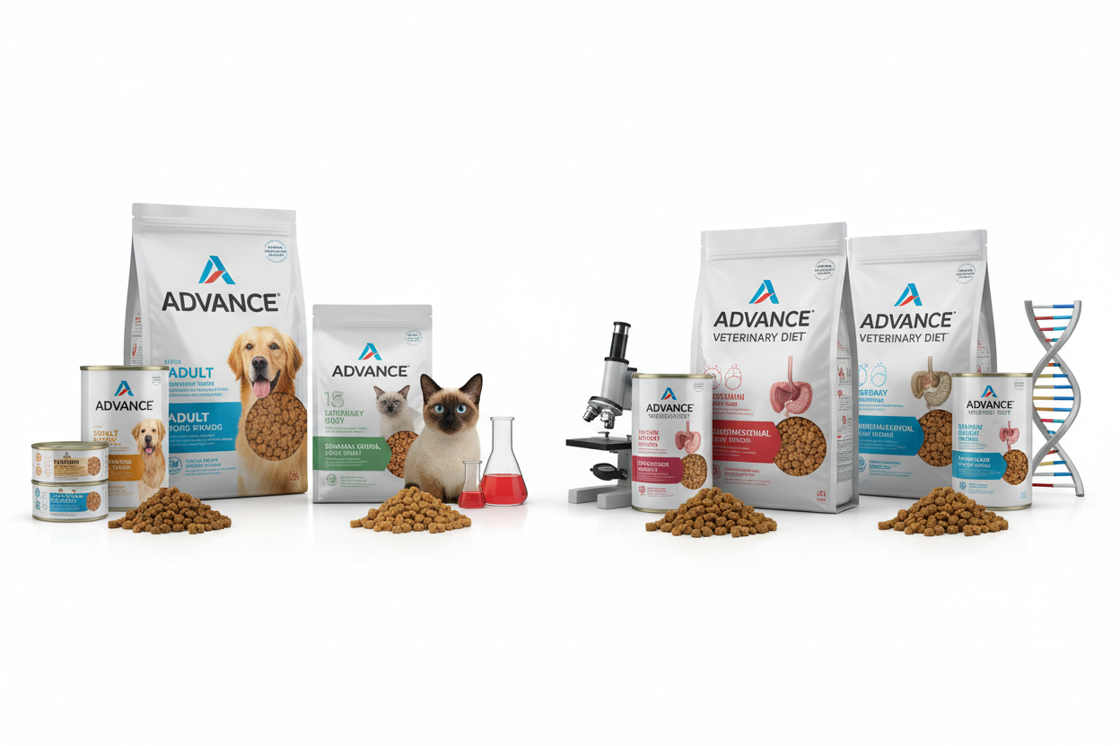 Advance & Advance Veterinary Diets – Komplett Guide för Hund & Katt (Standard vs Klinisk Foderlinje)