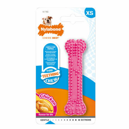 Nylabone Tuggleksak För Hundar Nylabone Birka Rosa Kyckling Xs