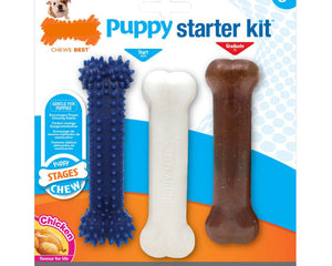 Nylabone Tuggleksak För Hundar Nylabone Extreme Chew Starter Kit Valpar Termoplast Kyckling (3 Pcs)
