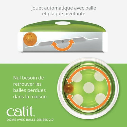 Catit Kattleksaken Catit Senses 2.0 Ball Dome Grön 24 X 24 X 8 Cm