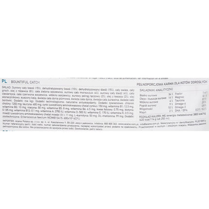 Acana Kattmat Acana Bountiful Catch Vuxen Lax 1,8 Kg