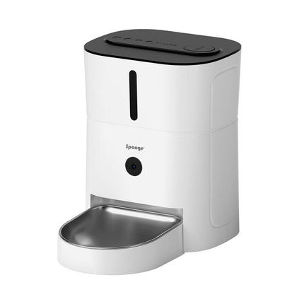 Sponge Cat Feeder Sponge Vit Svart Plast