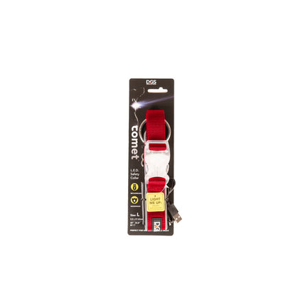 Dog Gone Smart Hundhalsband Dog Gone Smart Röd L Ljus