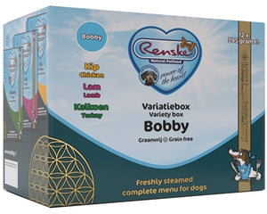 Renske Frischfleisch-Variationen-Box Bobby Getreidefreies Huhn/Lamm/Truthahn