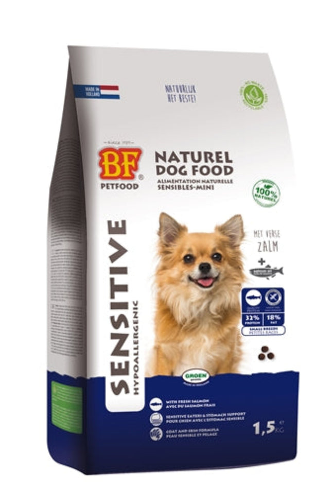 BF Petfood Sensitive Small Breed 1,5 kg droogvoer met zalm voor kleine honden