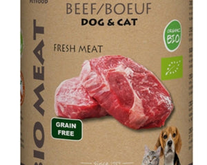 BF Petfood Organic Hond 100% Rund Blik 12 x 400 gr biologisch natvoer hond