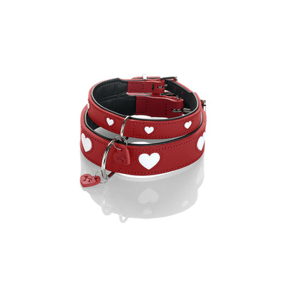 Hunter Hundhalsband Hunter Love Xs/S 30-34 Cm Rojo/Blanco