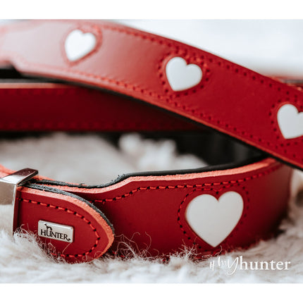 Hunter Hundhalsband Hunter Love Röd S/M 38-44 Cm