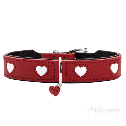 Hunter Hundhalsband Hunter Love Röd S/M 38-44 Cm