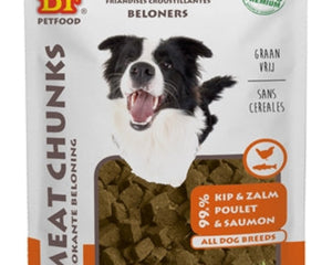 BF Petfood Meat Chunks Kip & Zalm 200 gr krokante hondensnack