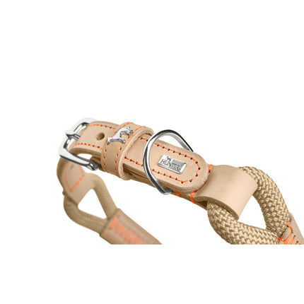 Hunter Hundhalsband Hunter Malia Beige M/L 45-54 Cm