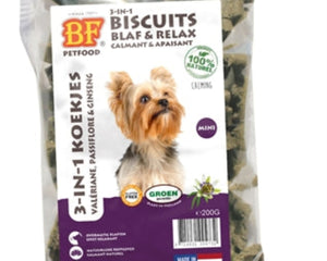 BF Petfood 3 In 1 Hondenkoekjes Blaf & Relax Mini 200 gram glutenvrije plant-based snack