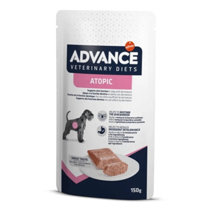 Advance Veterinary Diet Dog Atopic Gevoelige Huid natvoer 8×150 g voor honden met huidproblemen