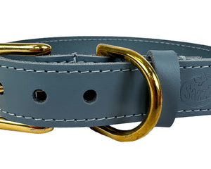 Sazzz Hundehalsband Braveheart Classic Leder Hellblau