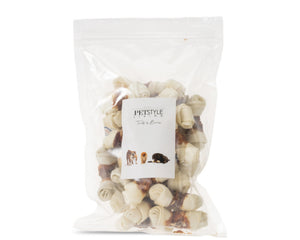 Petstyle Living Geknotet Knochen Weiss Mit Ente