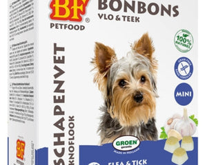 BF Petfood Schapenvet Mini Bonbons Knoflook 80 st natuurlijke schapenvetbonbons voor honden