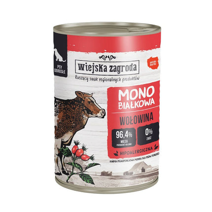 Wiejska Zagroda Våt Mat Wiejska Zagroda Monoprotein Beef Nötkött 400 G