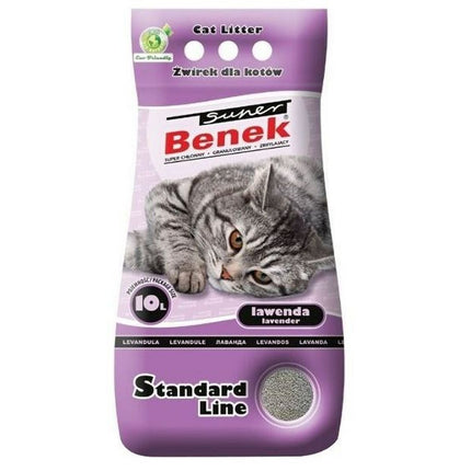 Super Benek Kattsand Super Benek Standard Grå Lavendel 10 L