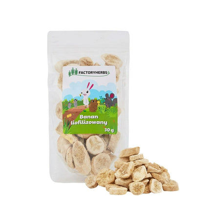 Factoryherbs Kaninmat Factoryherbs Freeze-Dried Banana Chinchilla Marsvin Hamster Råtta Mus Gnagare Fåglar