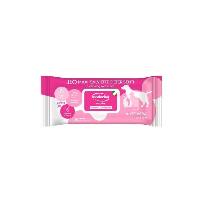 Inodorina Våtservetter För Husdjur Inodorina Aloe Vera 110 Antal