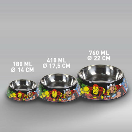 Marvel Hundmatare Marvel Melamin 180 Ml Röd Metall
