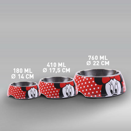Minnie Mouse Hundmatare Minnie Mouse Melamin 410 Ml Multicolour Polyester Metall