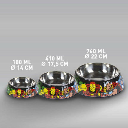Marvel Hundmatare Marvel Melamin 410 Ml Röd Metall