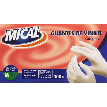 Mical Engångshandskar Mical Vinilo Talla M M (100 Antal)