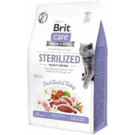 Brit Kattmat Brit Care Grain-Free Sterilized Weight Control Vuxen Kalkon Anka 400 G