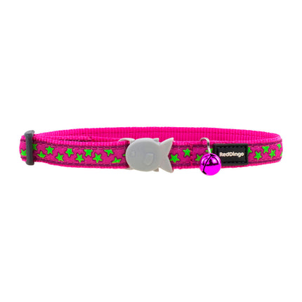 Red Dingo Katt Krage Red Dingo Stars Lime On Hot 20-32 Cm Rosa