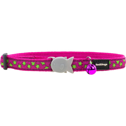 Red Dingo Katt Krage Red Dingo Stars Lime On Hot 20-32 Cm Rosa