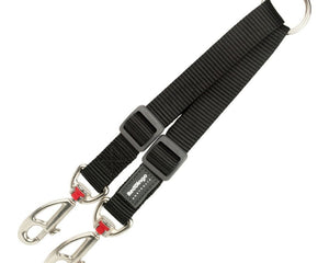 Red Dingo Koppling För 2-Hundsledning Red Dingo Svart Black (1.2 X 16.5-22 Cm) (1,2 X 16.5-22 Cm)