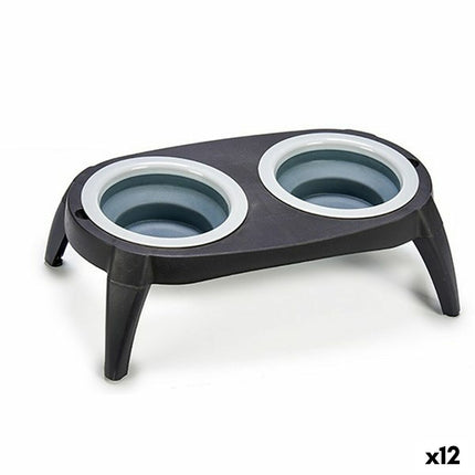 Mascow Matskål För Husdjur Mascow Mc1945 Svart Silikon Plast Hopfällbar 9 X 39 X 9 Cm (12 Antal)