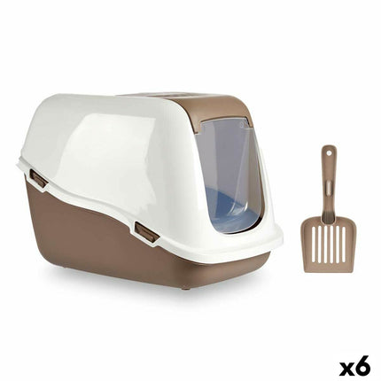 Mascow Kattlåda Vit Beige Plast 39,7 X 57 X 39 Cm (6 Antal)