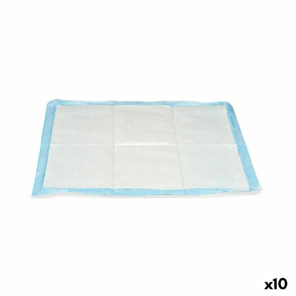 Mascow Träningsunderlägg För Valp 60 X 60 Cm Blå Vit Papper Polyetylen (10 Antal)