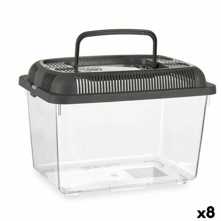 Mascow Fisktank Med Handtag Stor Grå Plast 7 L 20 X 20 X 30 Cm (8 Antal)