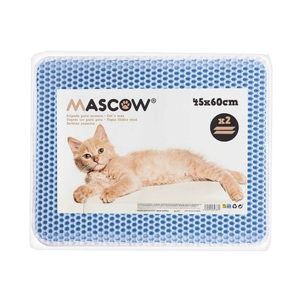 Mascow Matta För Kattsandlåda Blå 60 X 45 X 1,5 Cm (12 Antal)