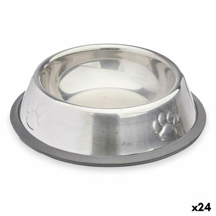 Mascow Hundmatare Mascow 312 Grå Silvrig Gummi Metall 15 X 4 X 15 Cm (24 Antal)